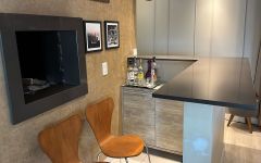 Churrasqueira e tampo em Granito Cinza Absoluto